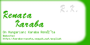 renata karaba business card